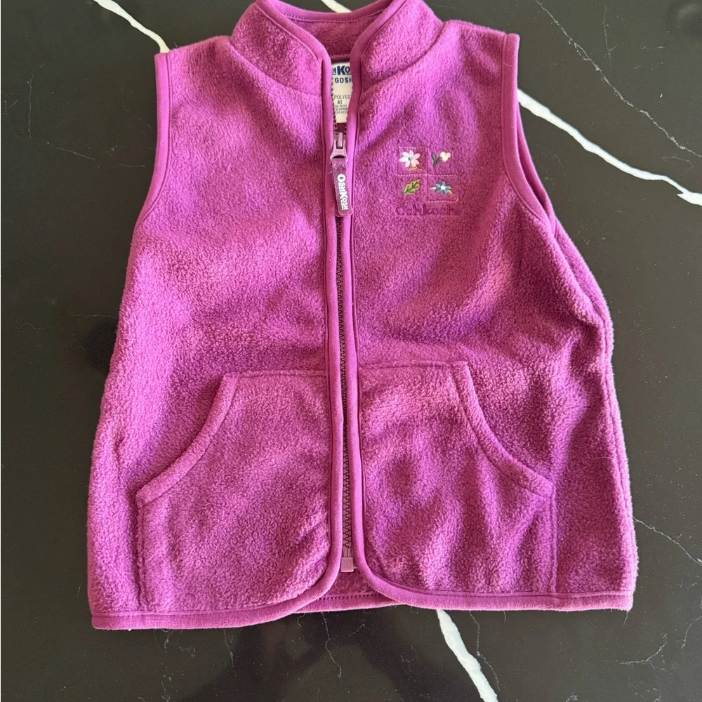 Vintage‎ OshKosh B'gosh Purple Fleece Kids Vest